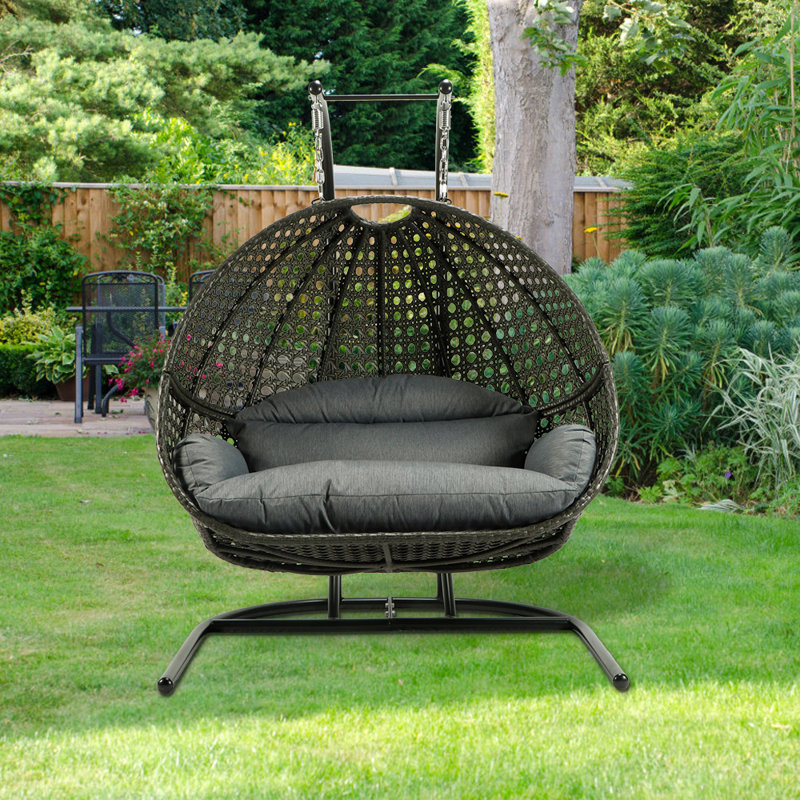 OJIA Double Seats Round Shape Egg Hanging Chair Patio Swing Wayfair